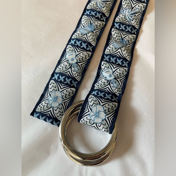 Punch USA Blue Hawaiian Theme Belt D Ring Ribbon Y2K Preppy Golf Blue One Size - Picture 8 of 11